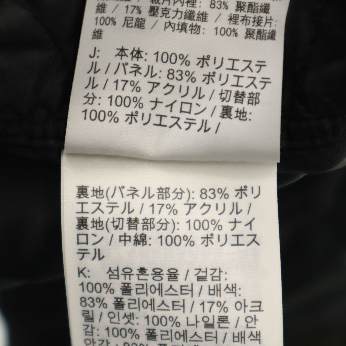 NIKE ナイキ ボア切替 キルティングジャケット S ブラック メンズ