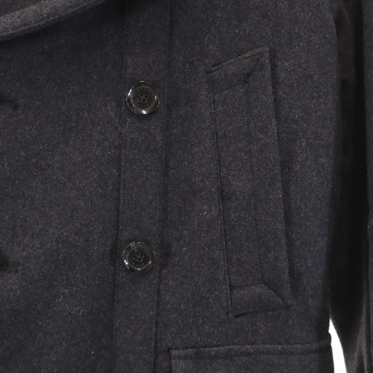 ZARA MAN ザラマン メルトン ピーコート S チャコールグレー メンズ