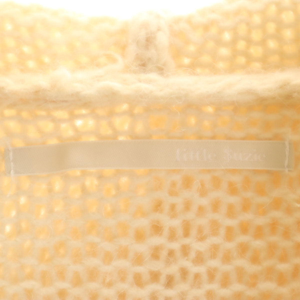 美品 Little Suzie リトルスージー ニット ロング ポンチョ ONE SIZE ペールオレンジ レディース