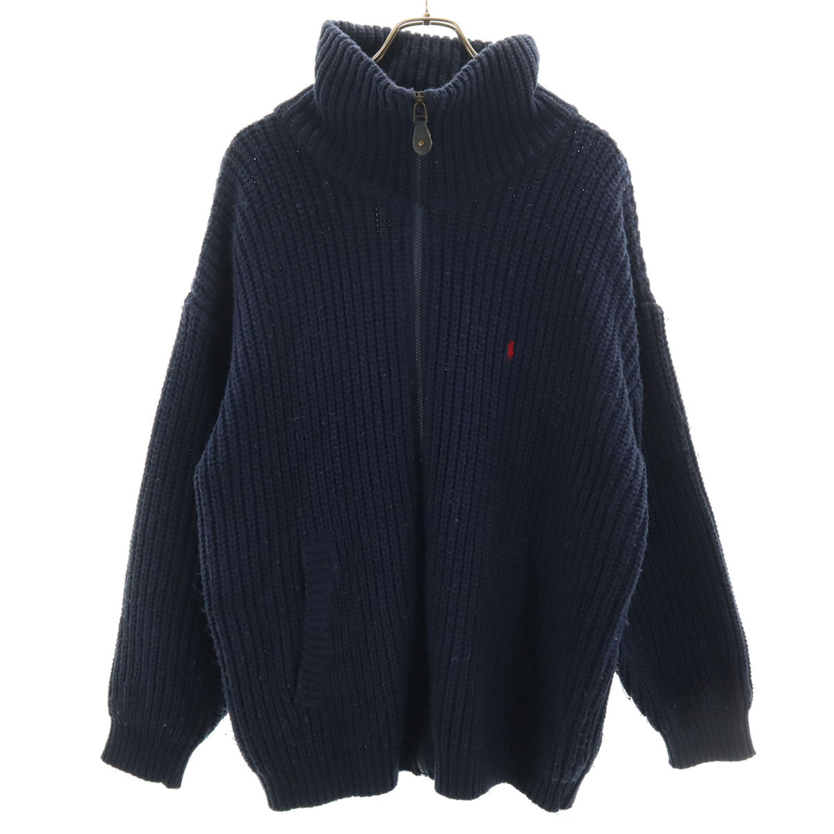 Polo by Ralph Lauren ポロバイラルフローレン ニットジャケット L ネイビー レディース