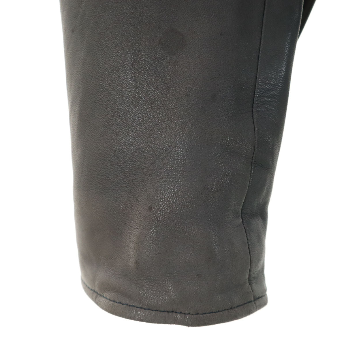 DOMENICO+SAVIO ドメニコアンドサビオ フード レザージャケット 46 チャコールグレー メンズ