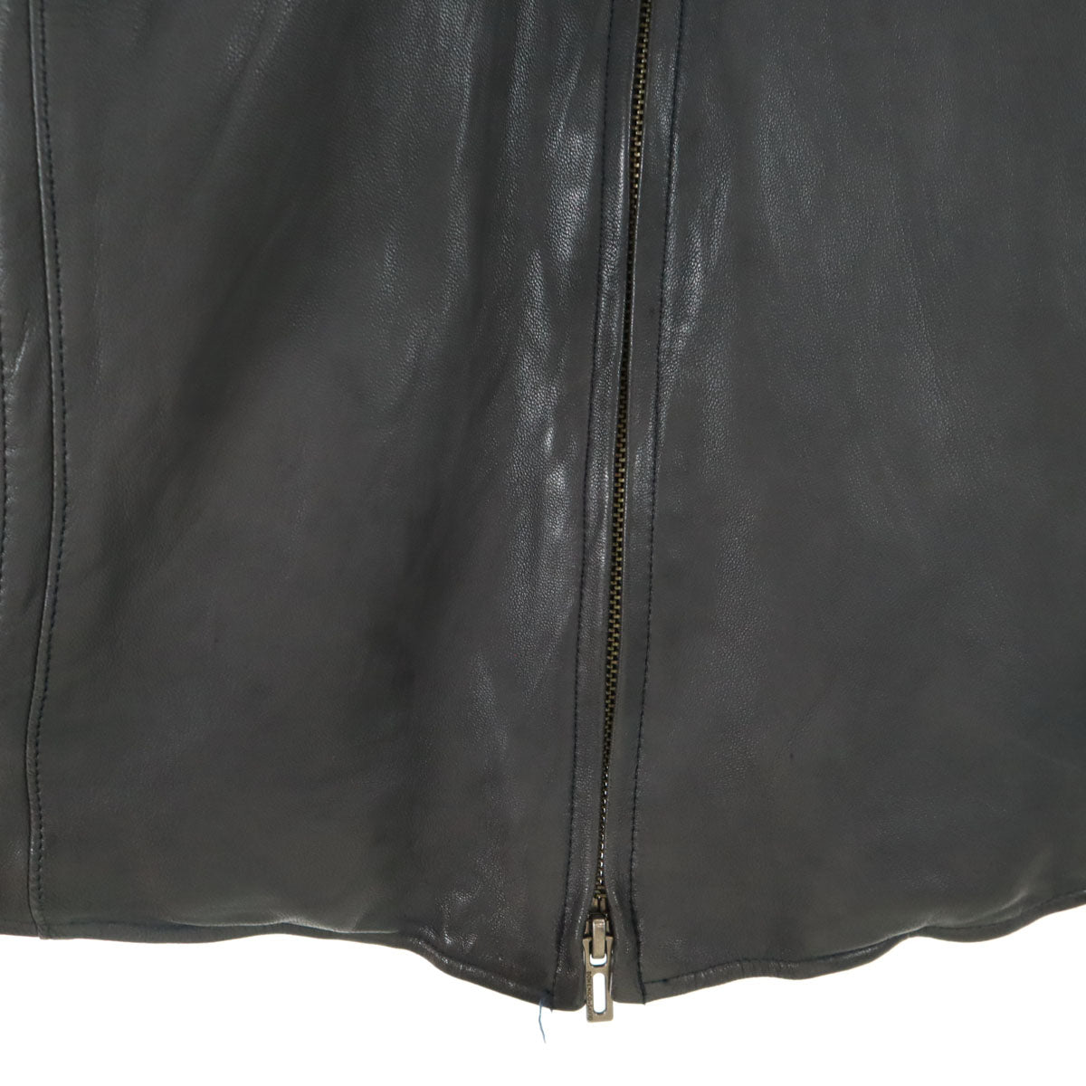 DOMENICO+SAVIO ドメニコアンドサビオ フード レザージャケット 46 チャコールグレー メンズ