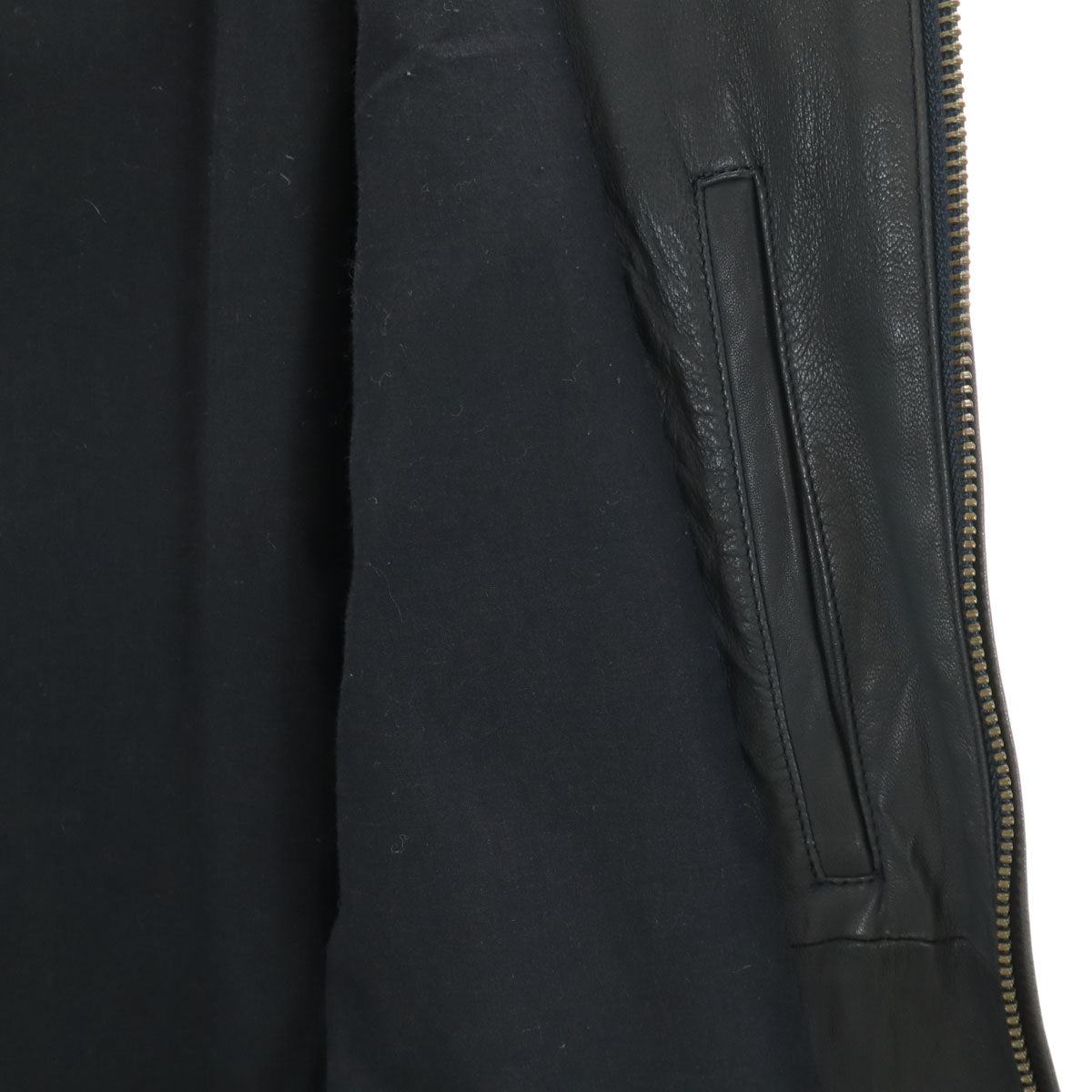 DOMENICO+SAVIO ドメニコアンドサビオ フード レザージャケット 46 チャコールグレー メンズ