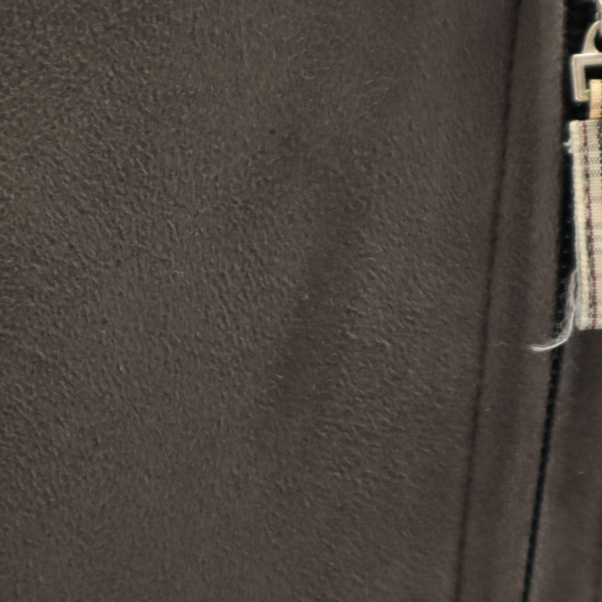 BURBERRY BLACK LABEL バーバリーブラックレーベル フェイクスエード切替 ニットジャケット 2 チャコールグレー 三陽商会 メンズ