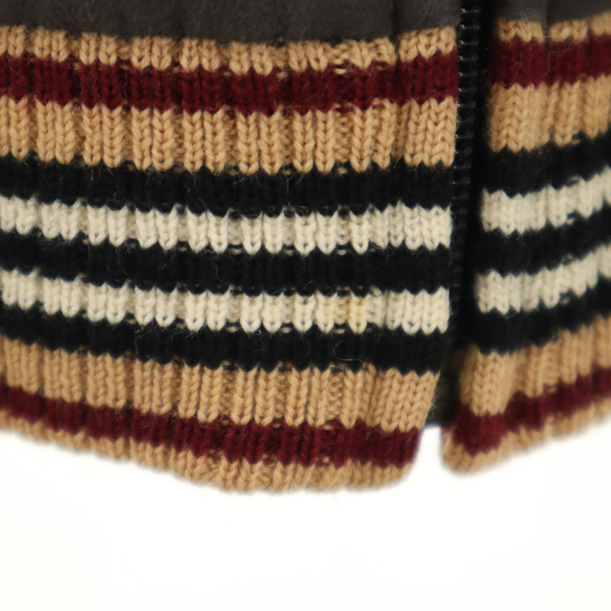 BURBERRY BLACK LABEL バーバリーブラックレーベル フェイクスエード切替 ニットジャケット 2 チャコールグレー 三陽商会 メンズ