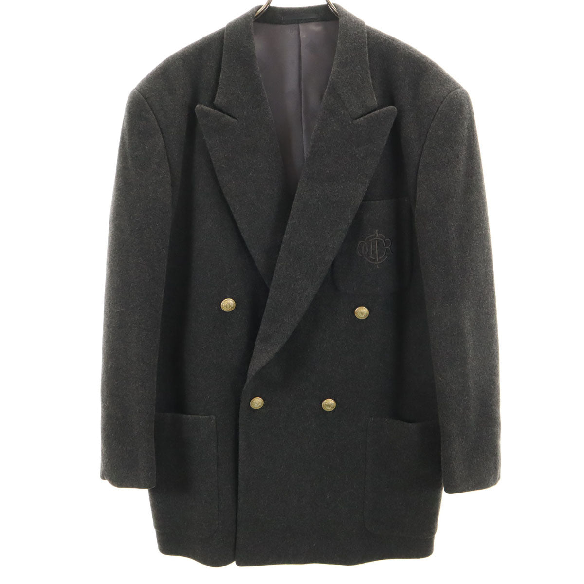 美品 Christian Dior MONSIEUR クリスチャンディオール ムッシュ 90s オールド テーラードジャケット L グレー系 メンズ