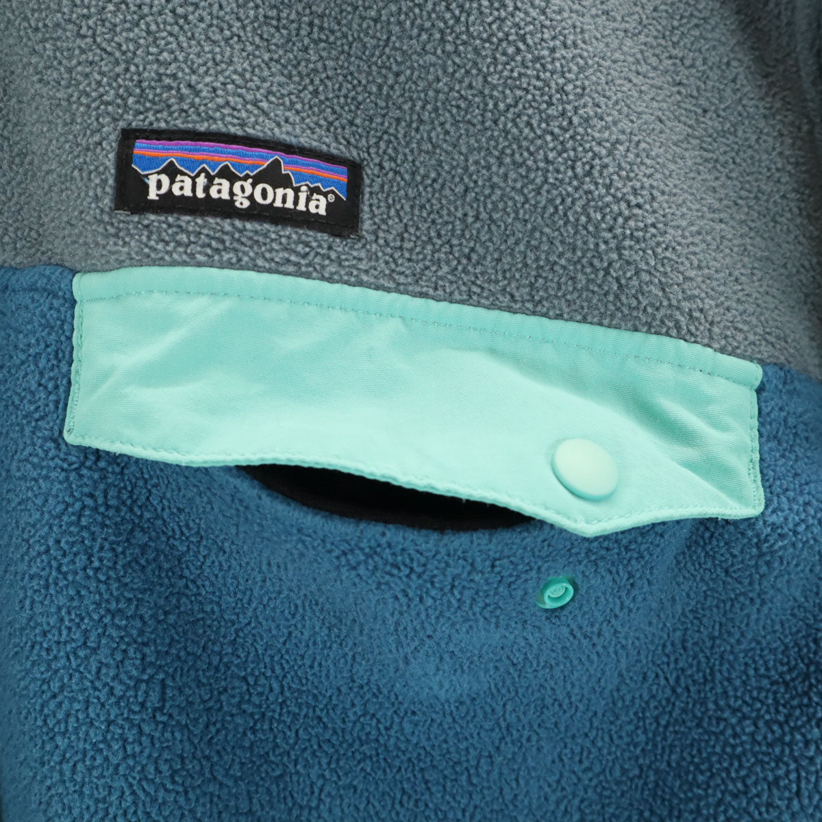 美品 patagonia パタゴニア シンチラ スナップT フリースジャケット L ブルー系 STY25551 アウトドア メンズ