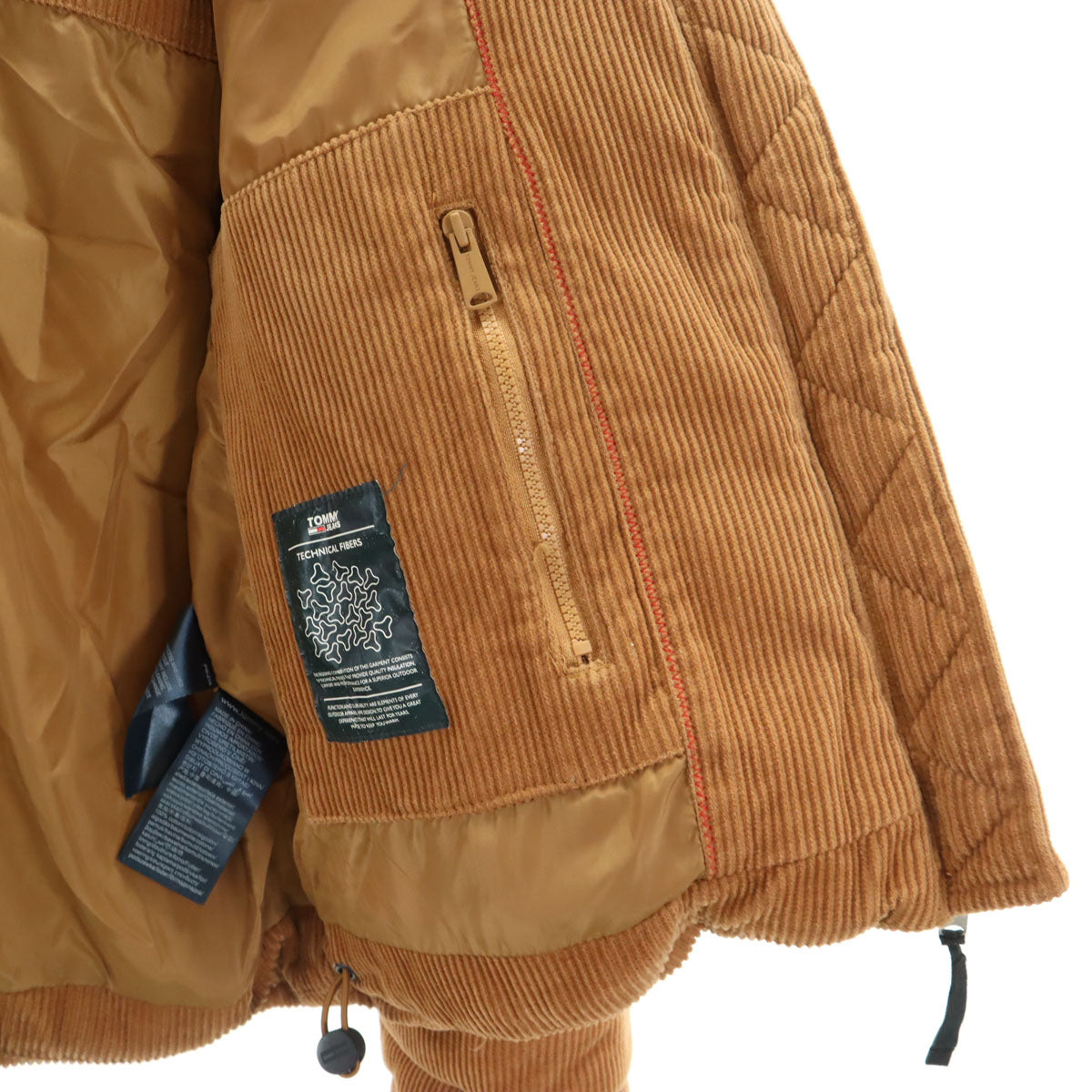 TOMMY JEANS トミージーンズ コーデュロイ 中綿ジャケット XS ベージュ系 レディース