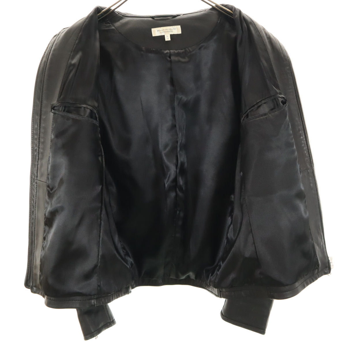 BEAUTY＆YOUTH ビューティーアンドユース レザージャケット L ブラック UNITED ARROWS メンズ