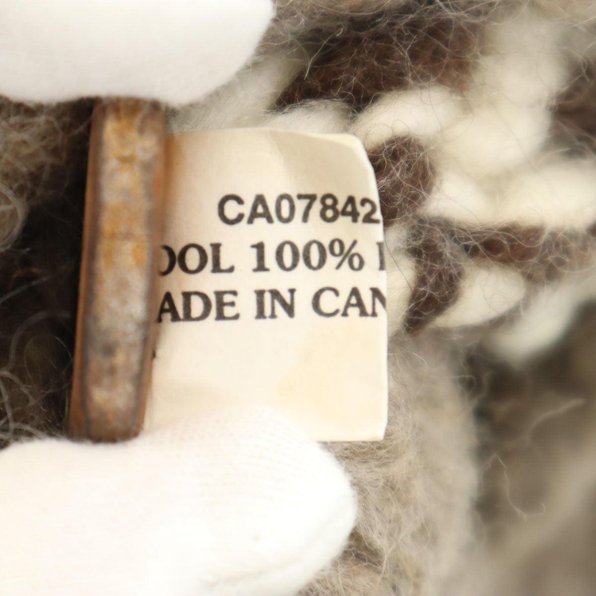 90s カナダ製 オールド サンダーバード柄 カウチンジャケット アイボリー メンズ