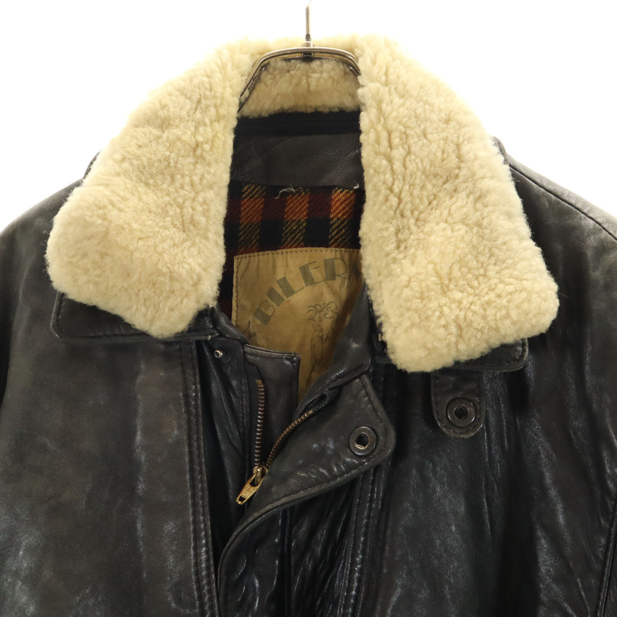BILERMAIN 80s 90s オールド レザージャケット 42 ブラック メンズ