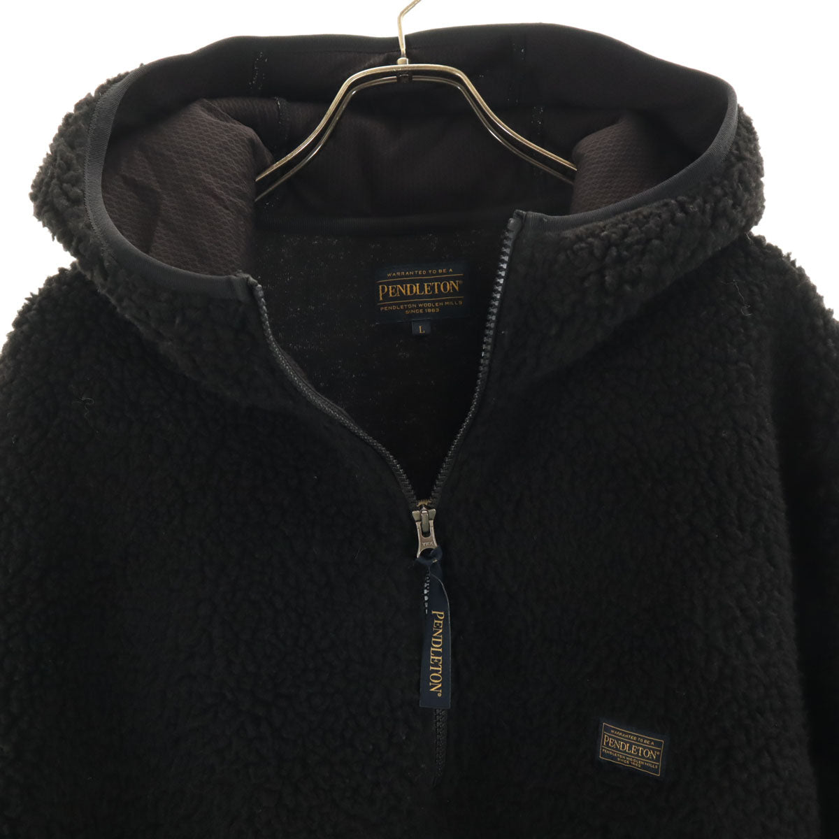 PENDLETON ペンドルトン ハーフジップ フリースジャケット L ブラック プルオーバー メンズ