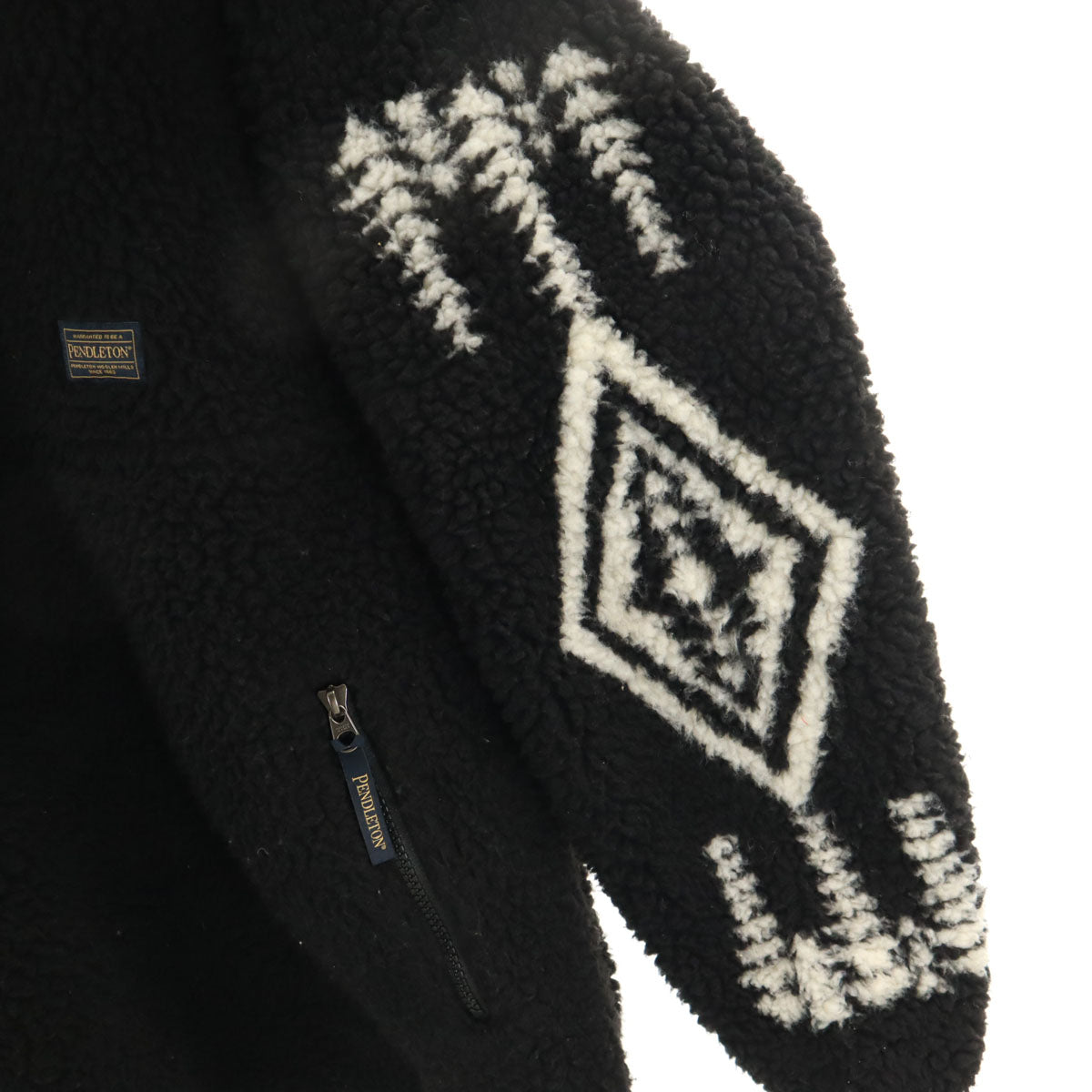 PENDLETON ペンドルトン ハーフジップ フリースジャケット L ブラック プルオーバー メンズ