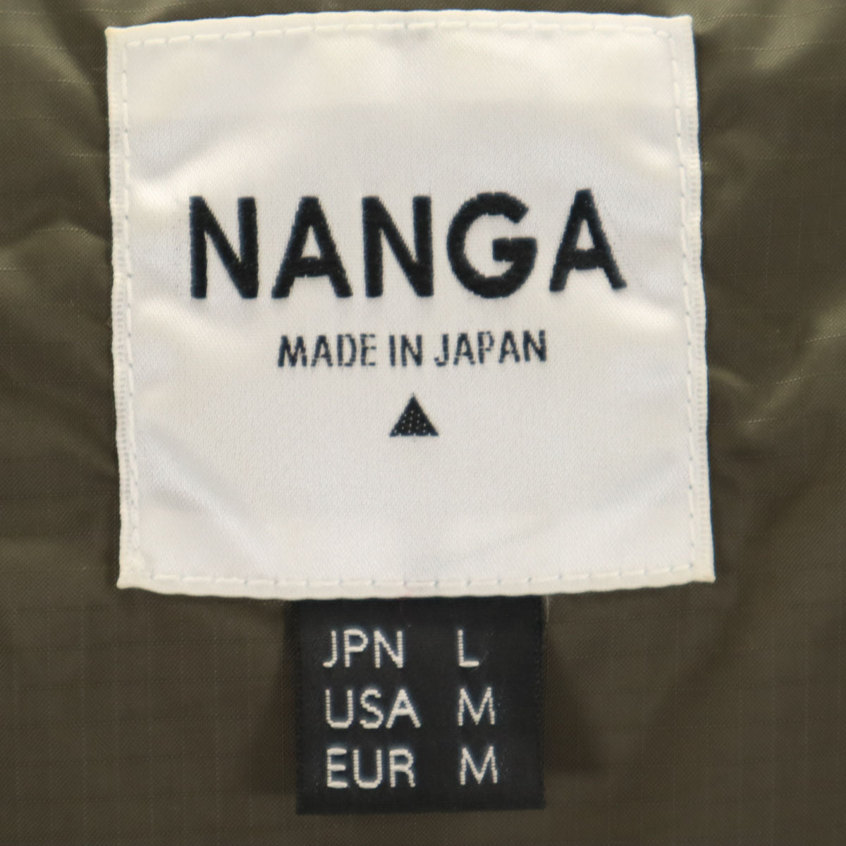 NANGA ナンガ 日本製 ダウンジャケット L オリーブ系 メンズ