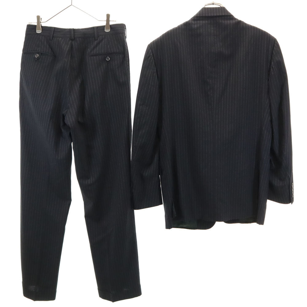 Polo by Ralph Lauren ポロバイラルフローレン スペイン製 ピンストライプ スーツ 上下 セットアップ 40 チャコールブラック メンズ