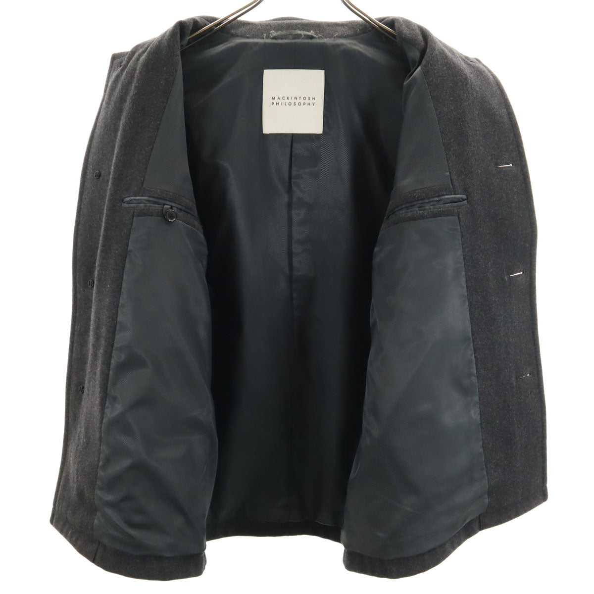 MACKINTOSH PHILOSOPHY マッキントッシュフィロソフィー ウールジャケット 38 チャコールグレー メンズ
