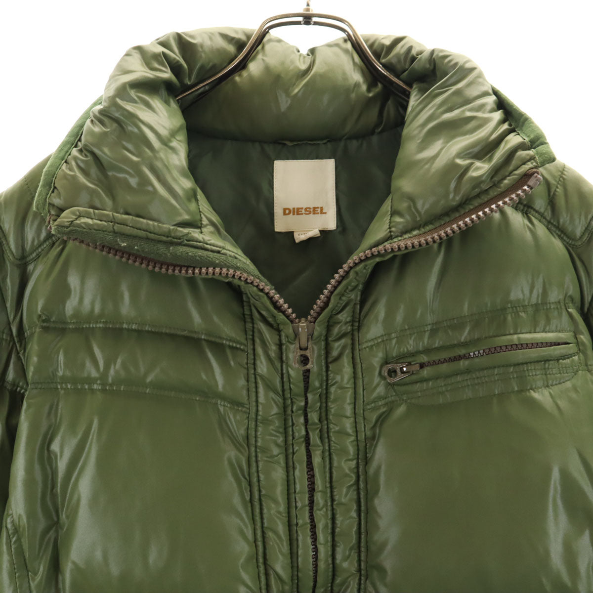 DIESEL ディーゼル ダウンジャケット L カーキ メンズ