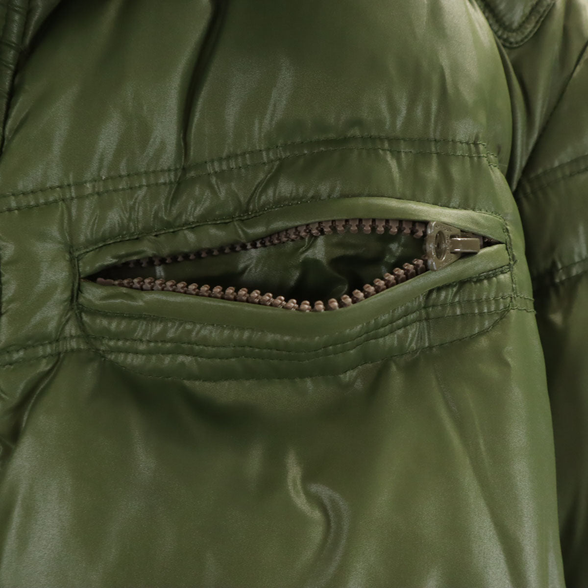 DIESEL ディーゼル ダウンジャケット L カーキ メンズ