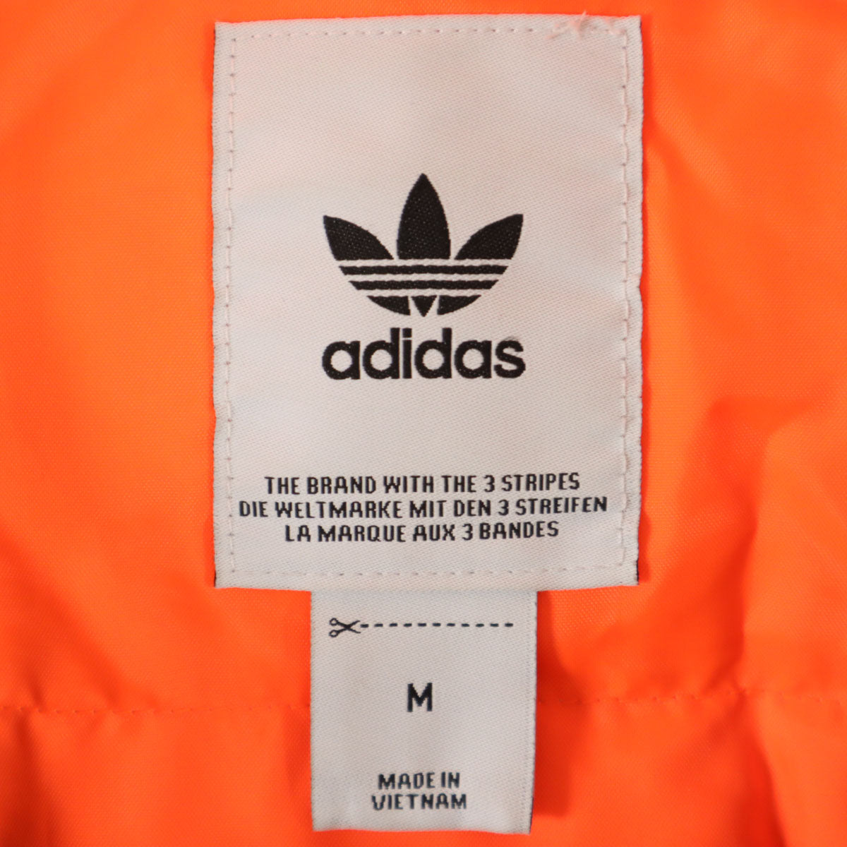 adidas アディダス ビッグトレフォイル フード付き 中綿ジャケット M ブラック レディース