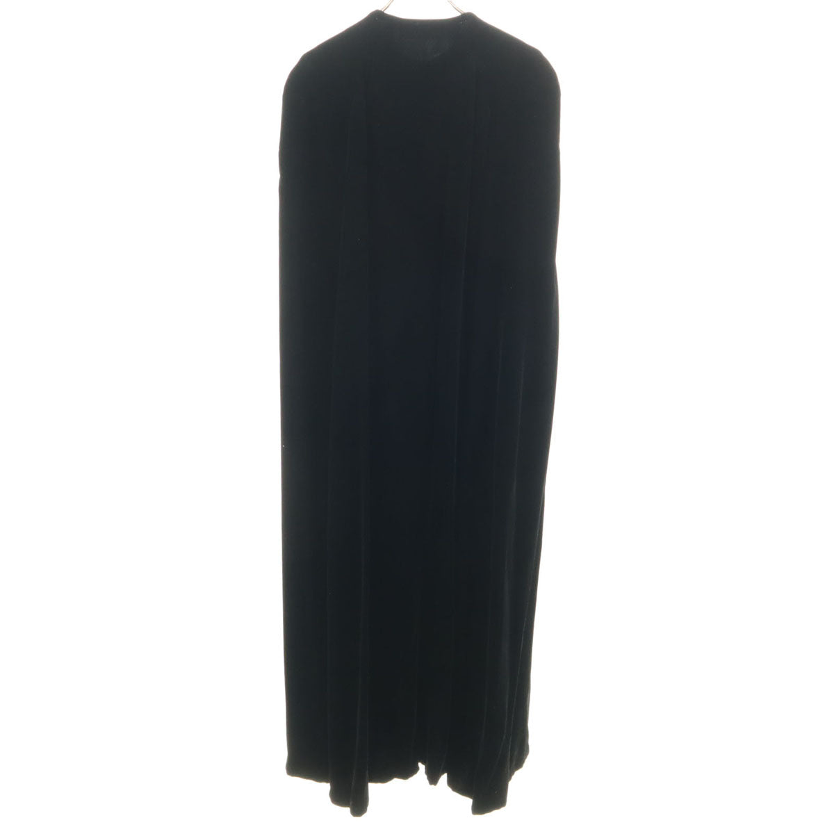 HANAE MORI PARIS ハナエモリ パリ ベロア ロング ポンチョ ブラック レディース