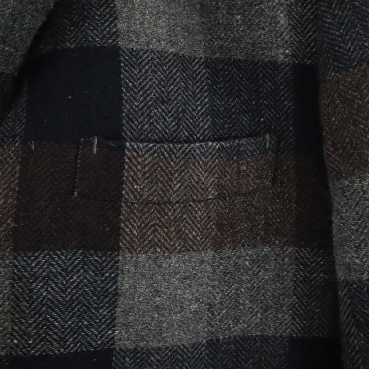 08sircus 08サーカス チェック柄 テーラードジャケット 2/48 グレー メンズ