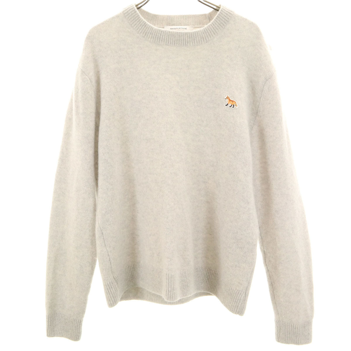 MAISON KITSUNE メゾンキツネ モロッコ製 ウールブレンド 長袖 セーター L ホワイト メンズ