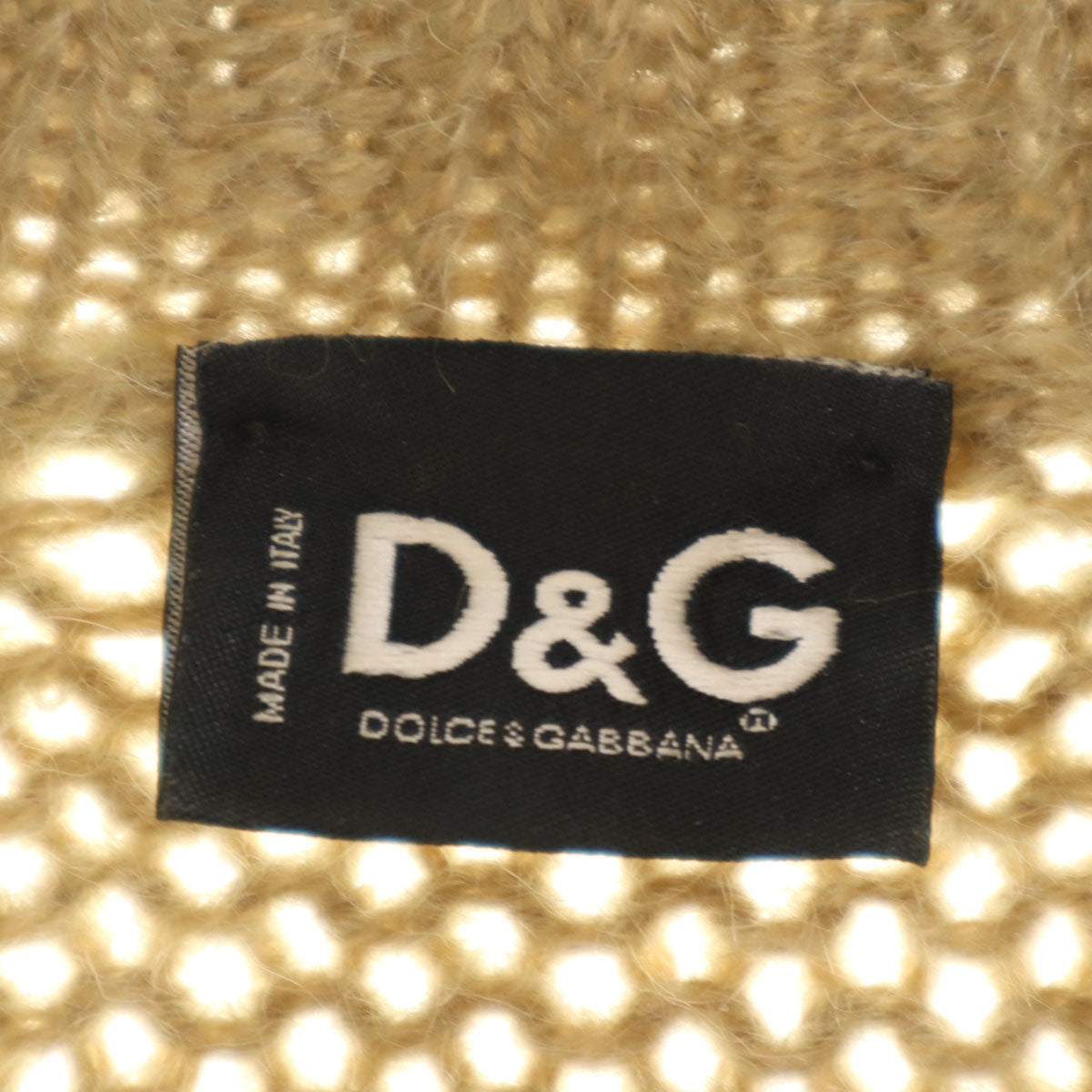 DOLCE&GABBANA ドルチェアンドガッバーナ イタリア製 長袖 タートルネック セーター ベージュ レディース