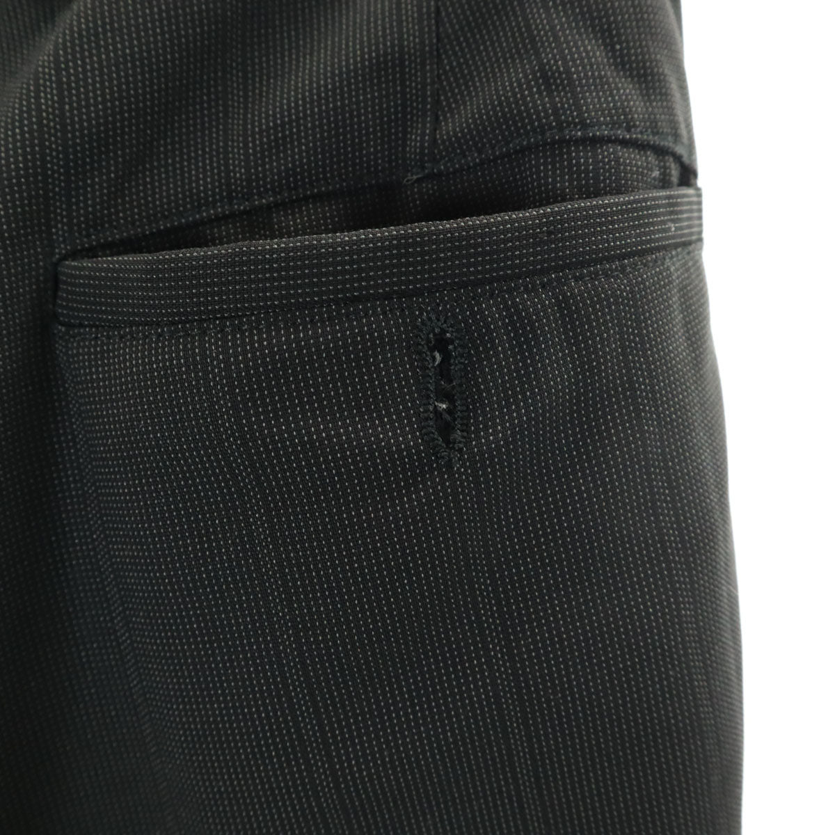 Emporio Armani エンポリオアルマーニ 90s イタリア製 オールド ストライプ柄 スーツ 上下 セットアップ 46 ブラック系 メンズ