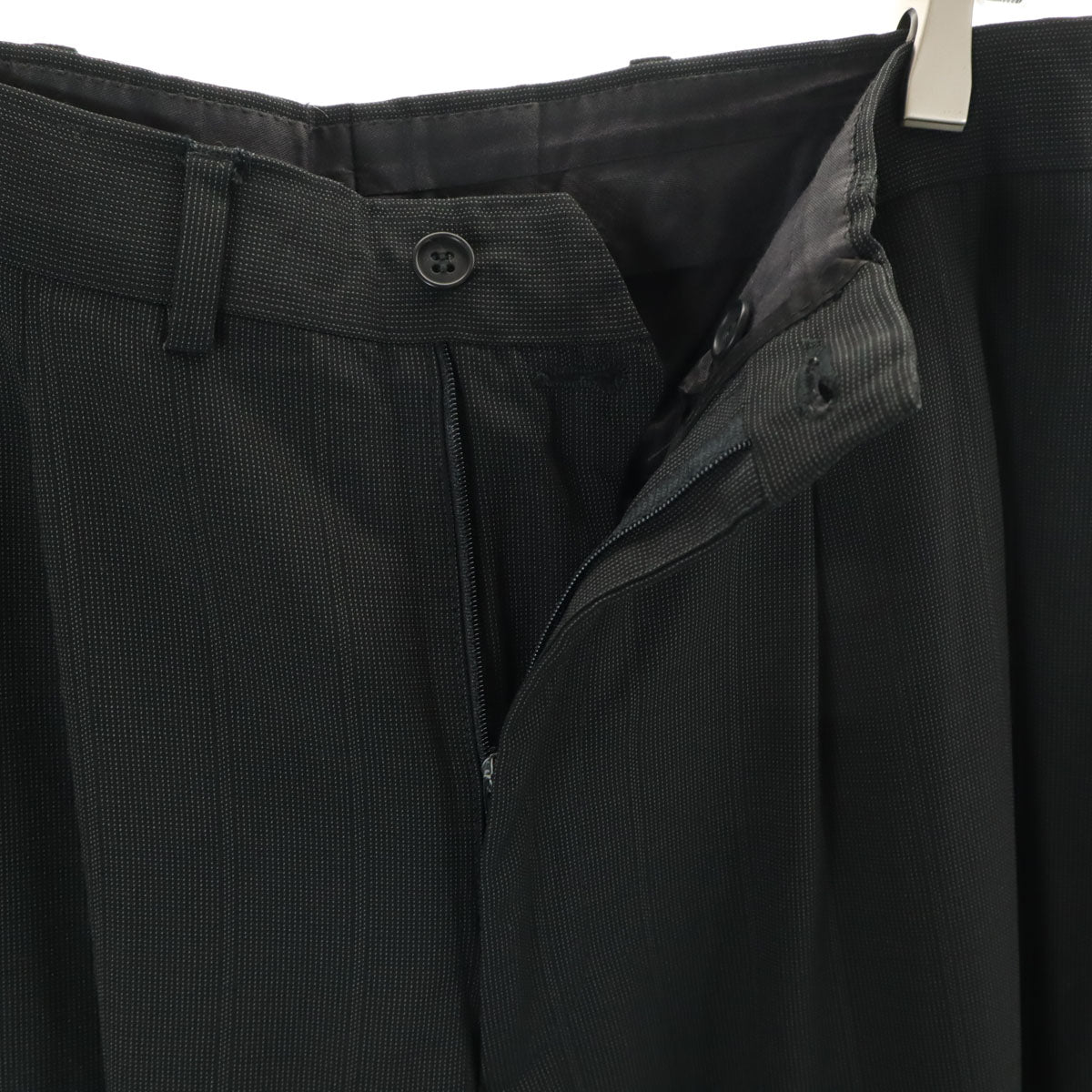 Emporio Armani エンポリオアルマーニ 90s イタリア製 オールド ストライプ柄 スーツ 上下 セットアップ 46 ブラック系 メンズ