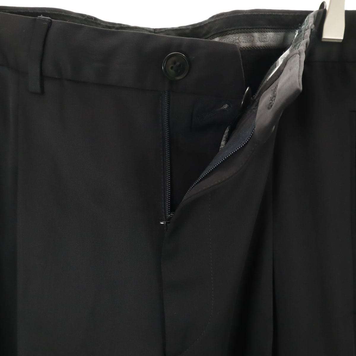 GIORGIO ARMANI ジョルジオアルマーニ イタリア製 スーツ 上下 セットアップ 52 ブラック メンズ