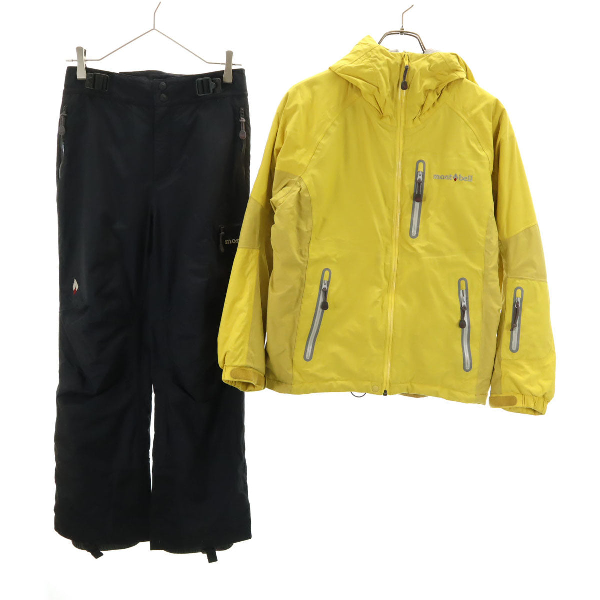 mont-bell モンベル スキー ウェア 上下 セットアップ S イエロー アソート レディース
