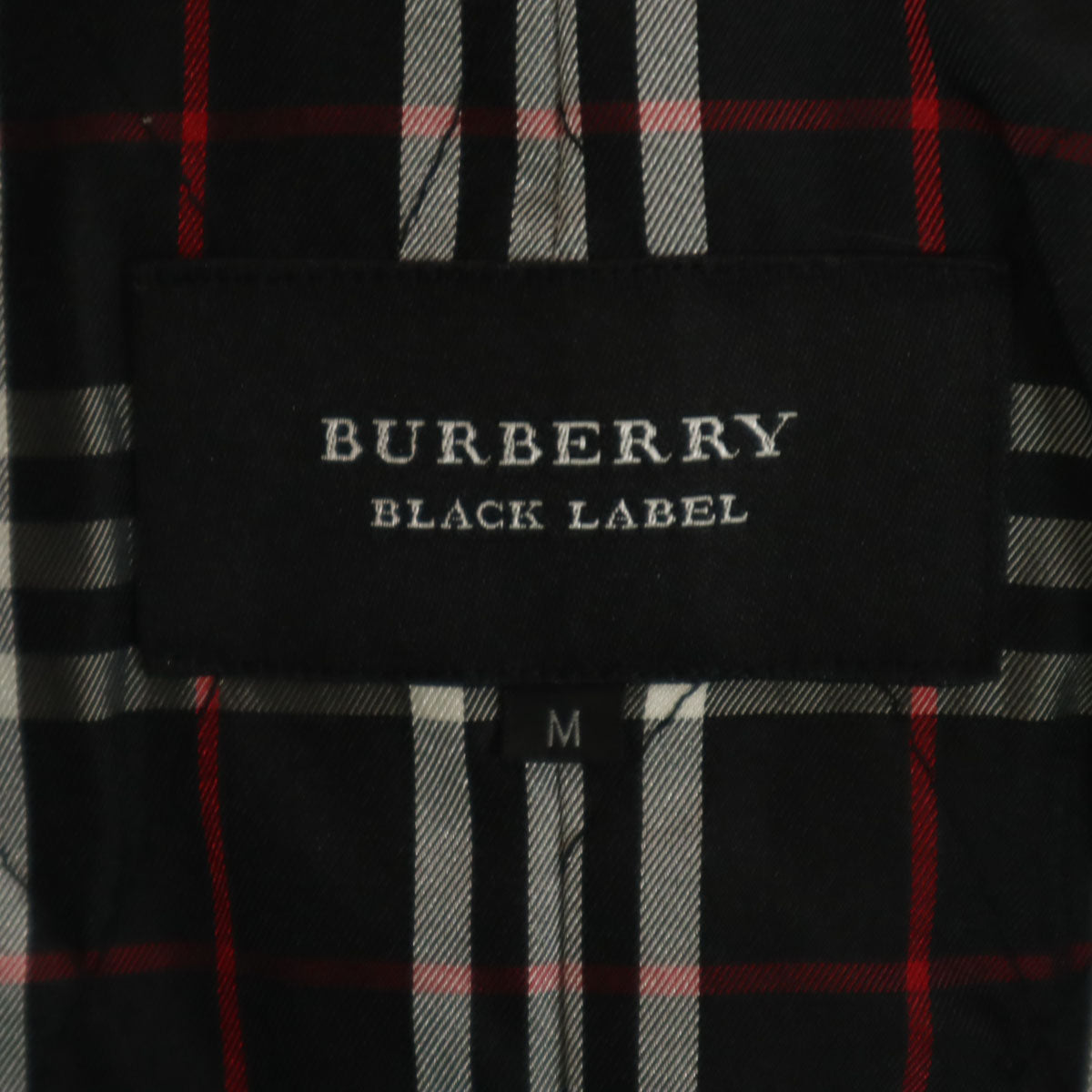BURBERRY BLACK LABEL バーバリーブラックレーベル 羊革 レザージャケット M ブラック 三陽商会 ラビットファー付き メンズ