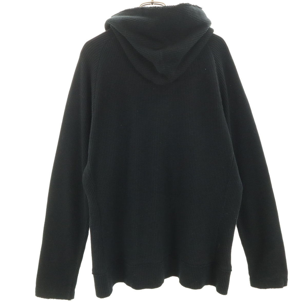 VADEL バデル 日本製 長袖 ジップアップ フーディー ニット 48 ブラック メンズ