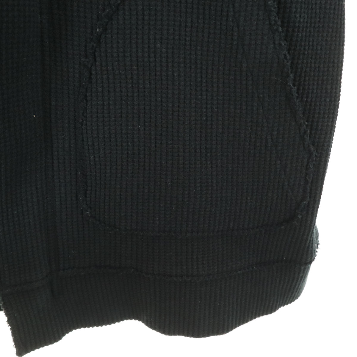 VADEL バデル 日本製 長袖 ジップアップ フーディー ニット 48 ブラック メンズ