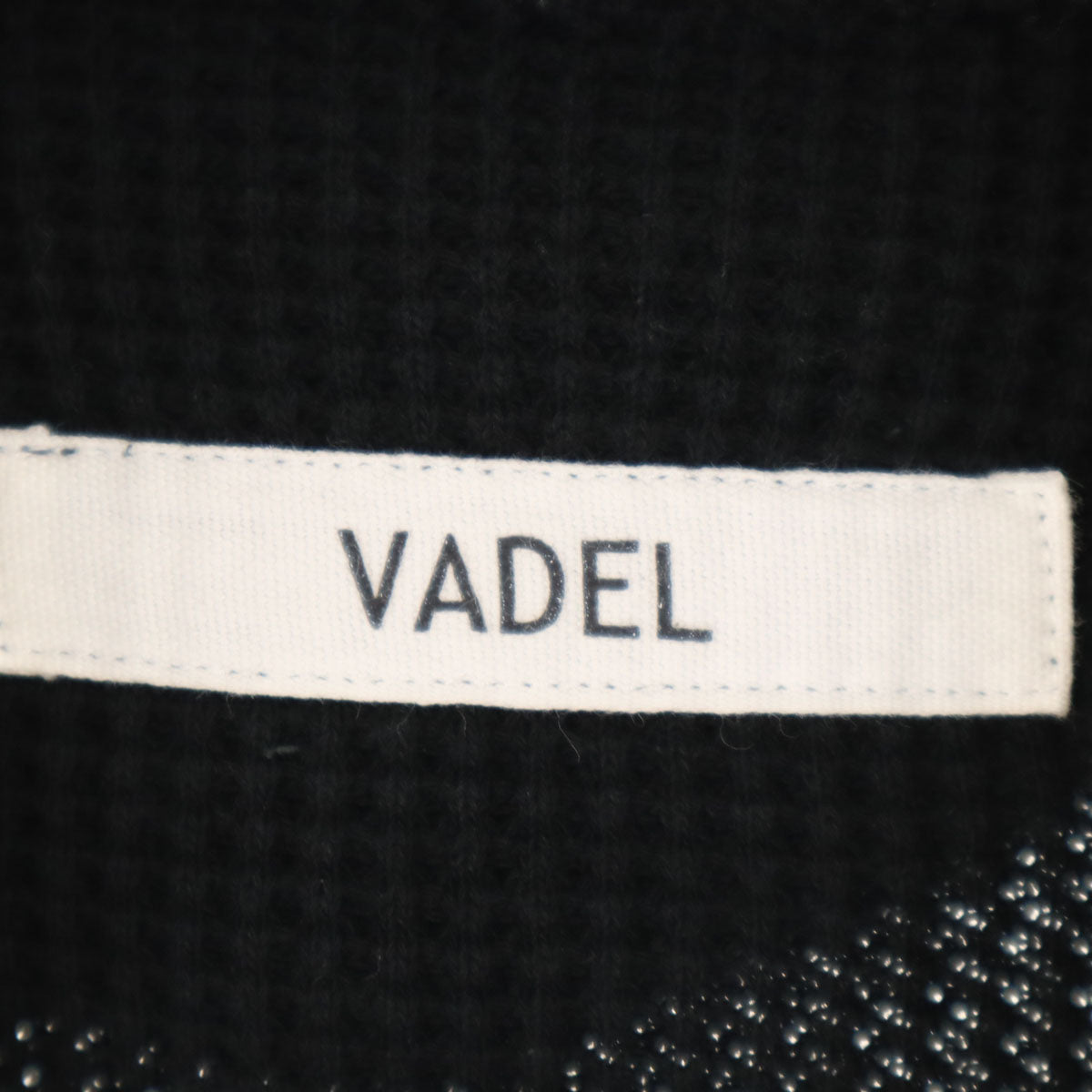 VADEL バデル 日本製 長袖 ジップアップ フーディー ニット 48 ブラック メンズ