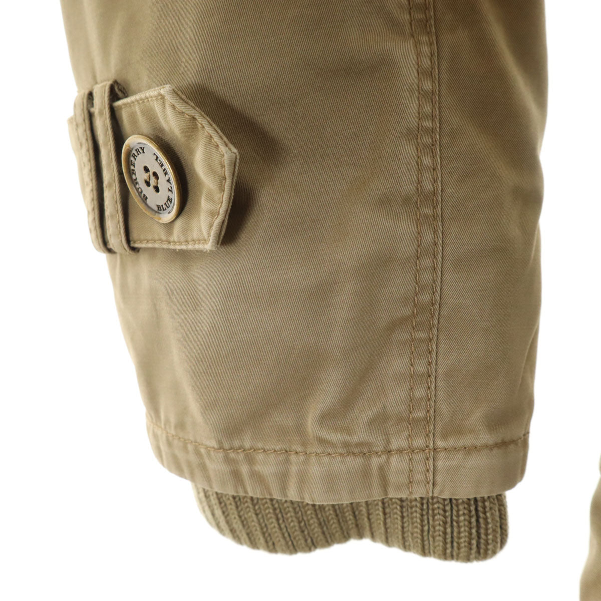 BURBERRY LONDON BLUE LABEL バーバリー ロンドン ブルーレーベル モッズコート 38 ベージュ 三陽商会 中綿 ミリタリー ラクーンファー付き レディース