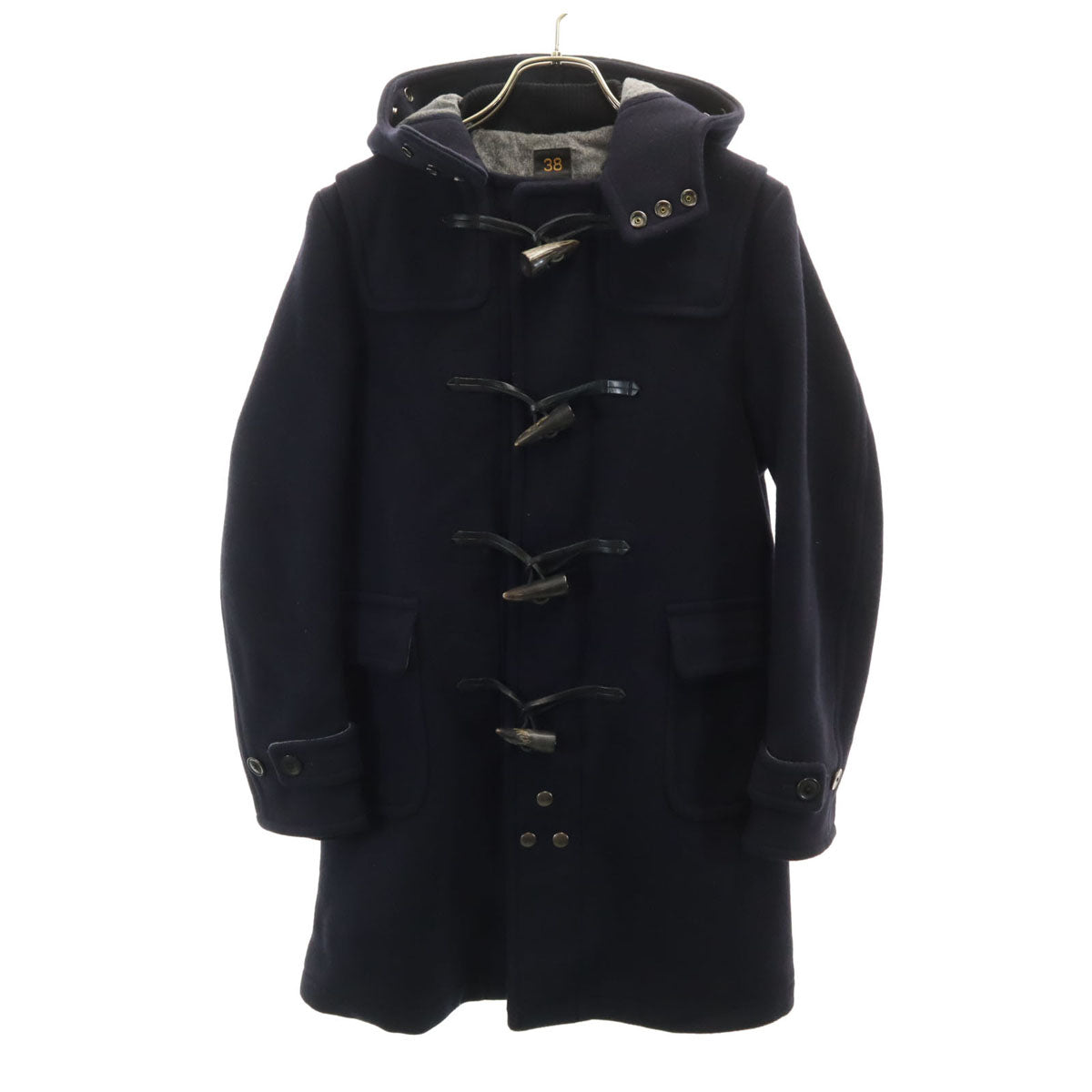 SCYE BASICS サイベーシックス メルトン ダッフルコート 38 ネイビー レディース