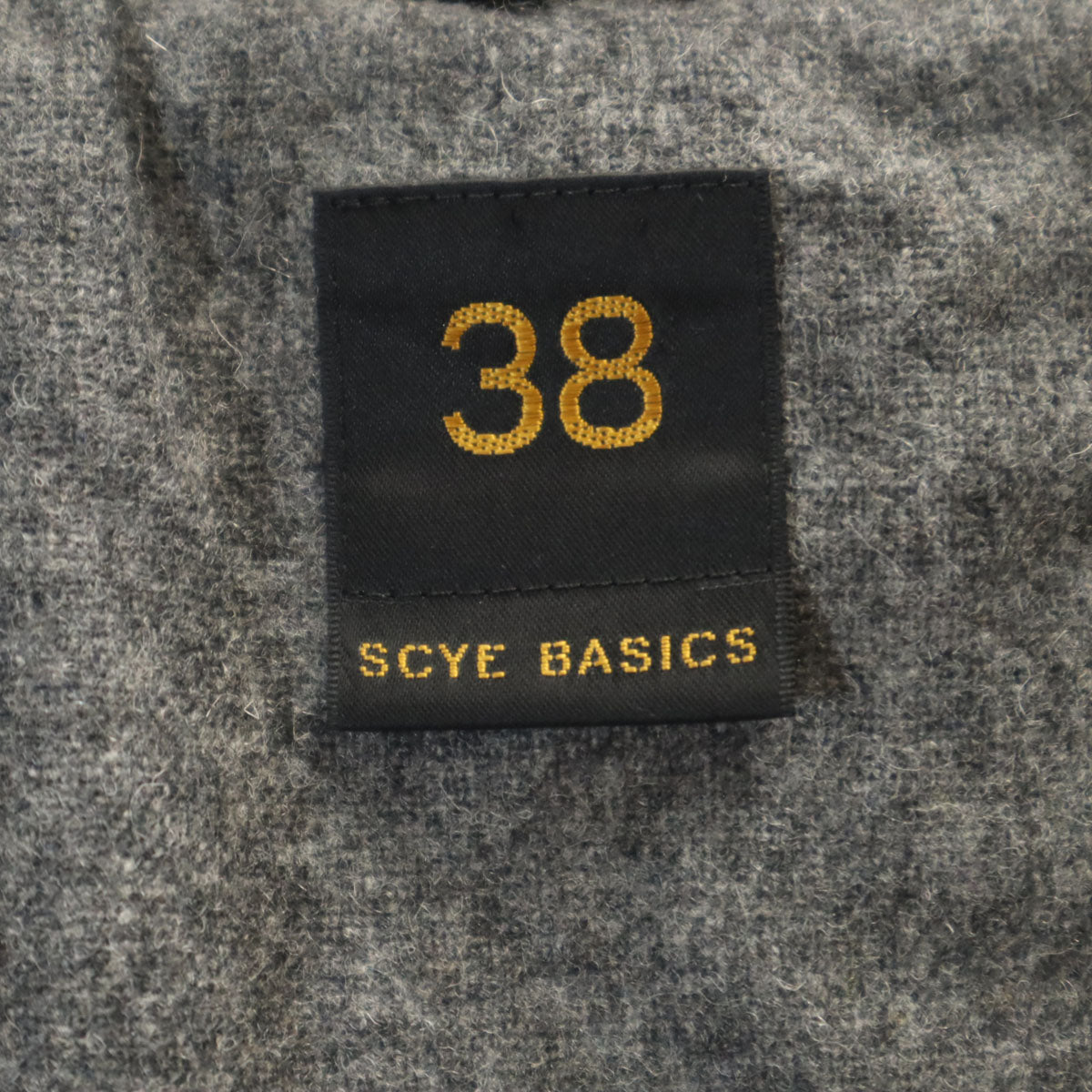 SCYE BASICS サイベーシックス メルトン ダッフルコート 38 ネイビー レディース