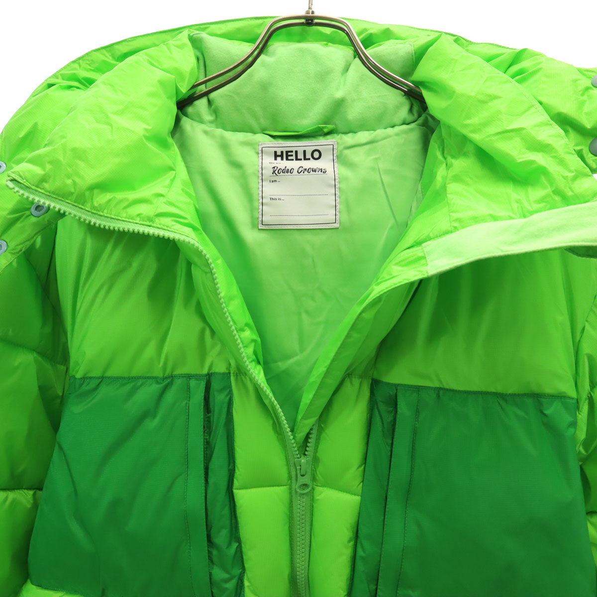 Rodeo Crowns ロデオクラウンズ ワイドボウル 中綿ジャケット S ネオングリーン レディース