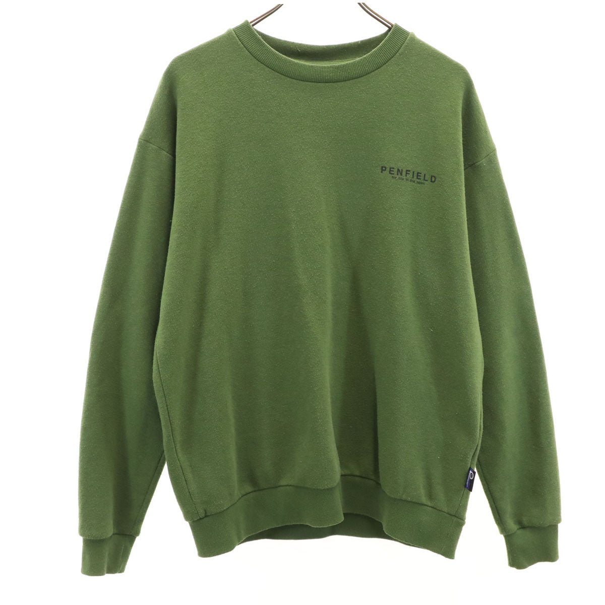 PEN FIELD ペンフィールド バックプリント 長袖 スウェット トレーナー M グリーン 裏起毛 メンズ