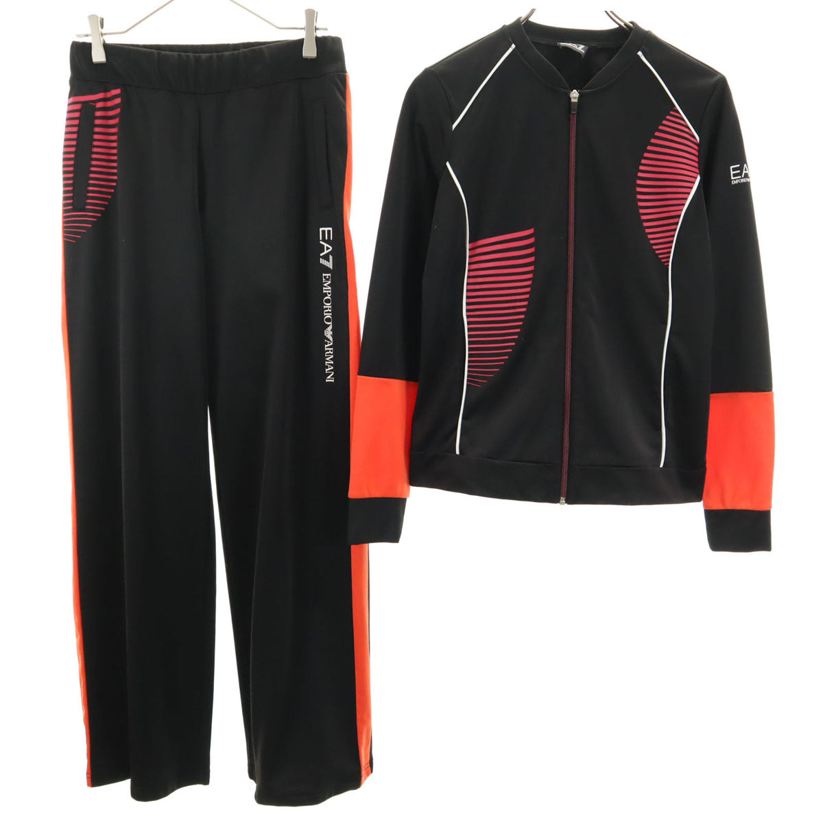 Emporio Armani エンポリオアルマーニ EA7 トレーニングジャージ 上下 セットアップ S ブラック系 メンズ