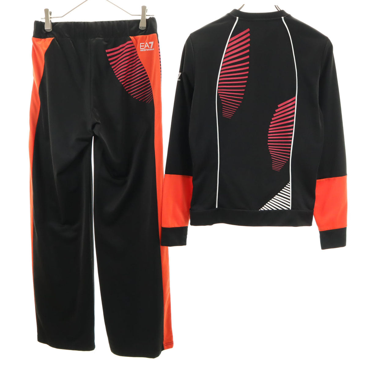 Emporio Armani エンポリオアルマーニ EA7 トレーニングジャージ 上下 セットアップ S ブラック系 メンズ