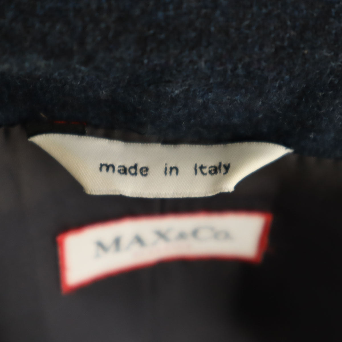 MAX&CO マックスアンドコー イタリア製 ウールブレンド パンツスーツ 上下 セットアップ 38 ネイビー系 レディース