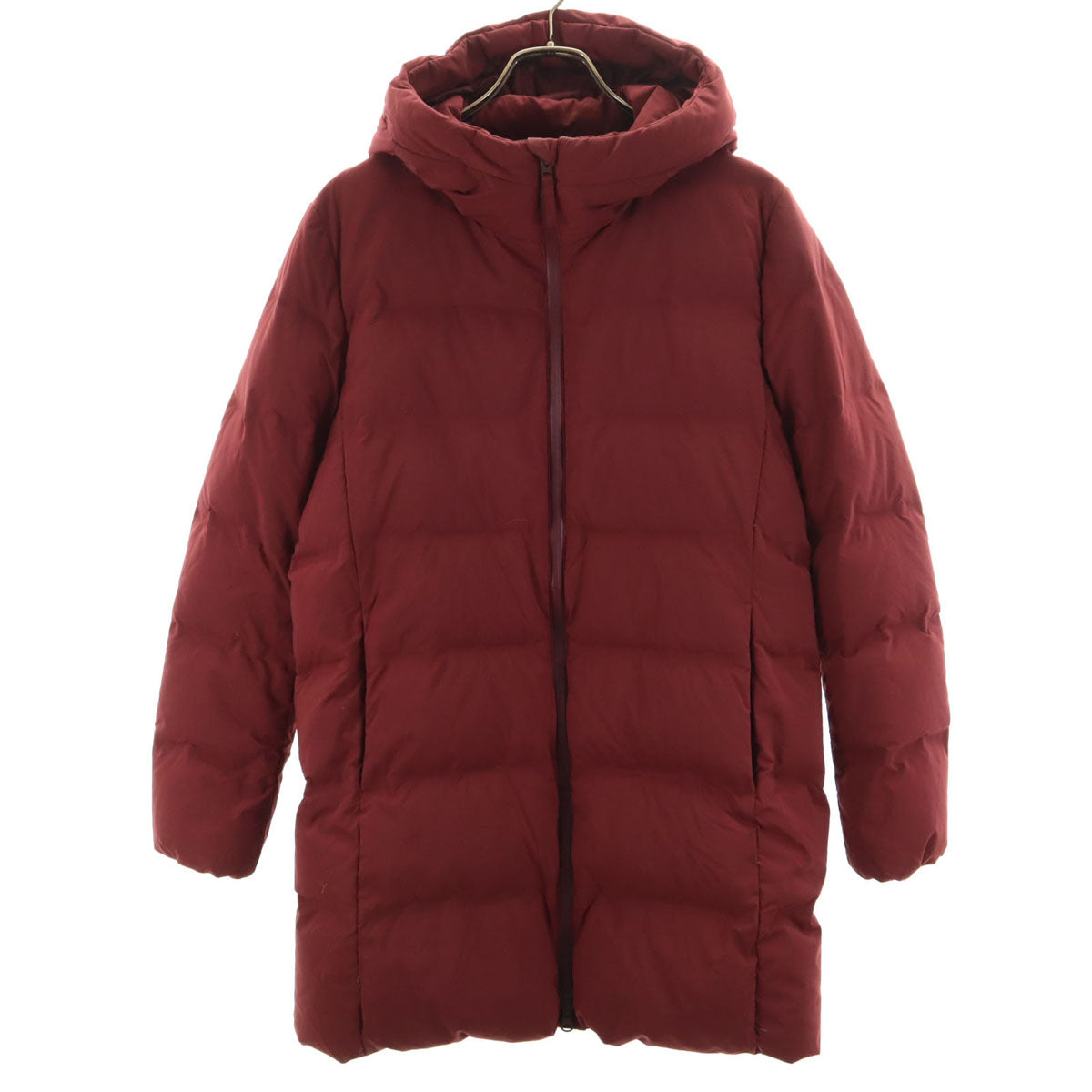 UNIQLO ユニクロ シームレス ショート ダウンコート L ワインレッド レディース