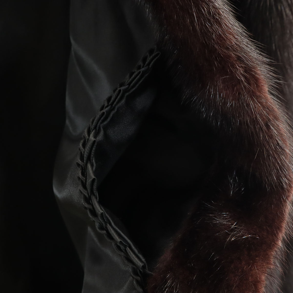 毛皮コート ダークブラウン メンズ