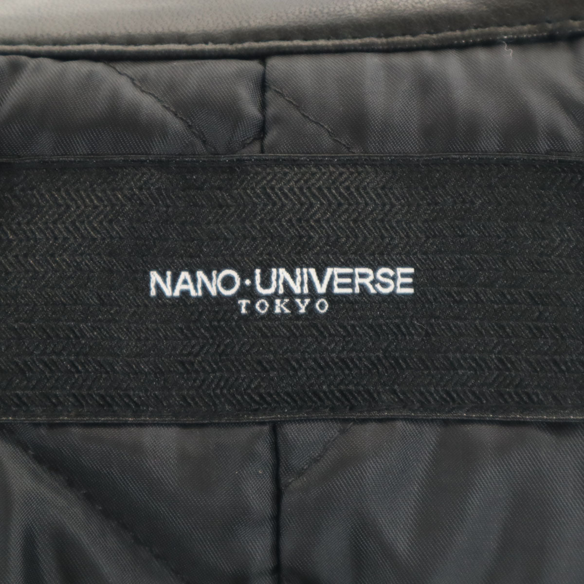 nano universe ナノユニバース 羊革 レザージャケット S ブラック サーモライト中綿 メンズ