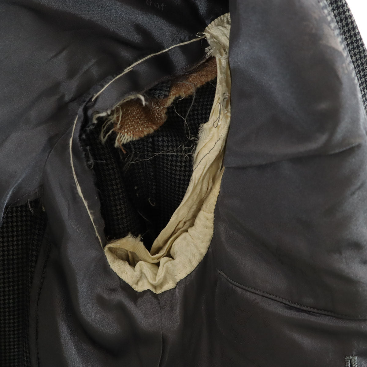 GIVENCHY GENTLEMAN ジバンシィ ジェントルマン 80s 90s オールド ハウンドトゥース柄 テーラードジャケット グレー GINZA MEN'S WEAR 千鳥格子 メンズ