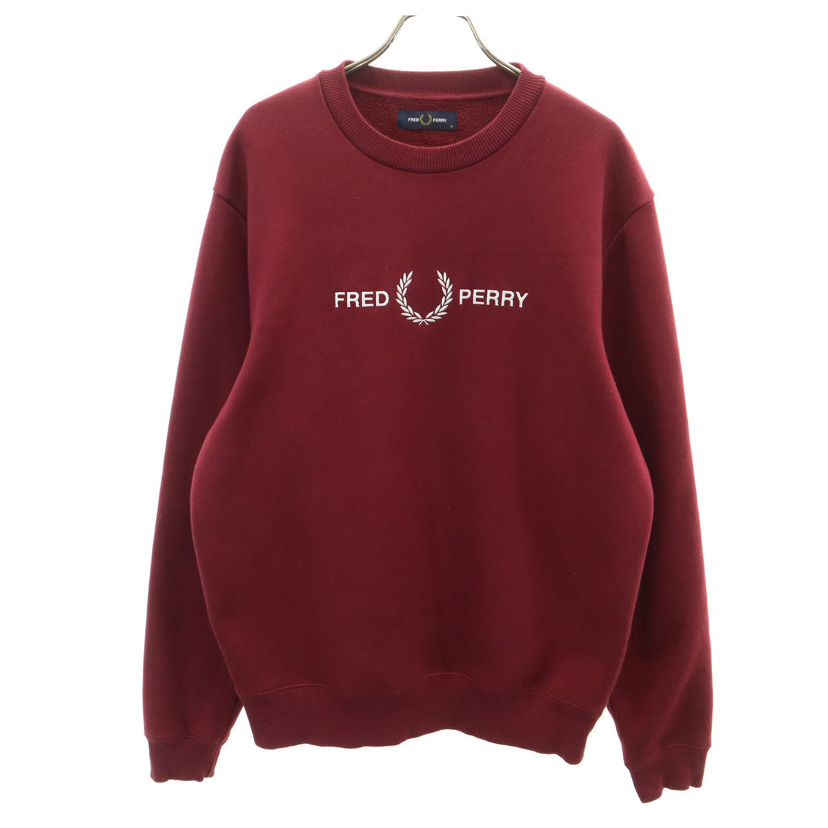 FRED PERRY フレッドペリー 長袖 スウェット トレーナー M ボルドー 裏起毛 メンズ