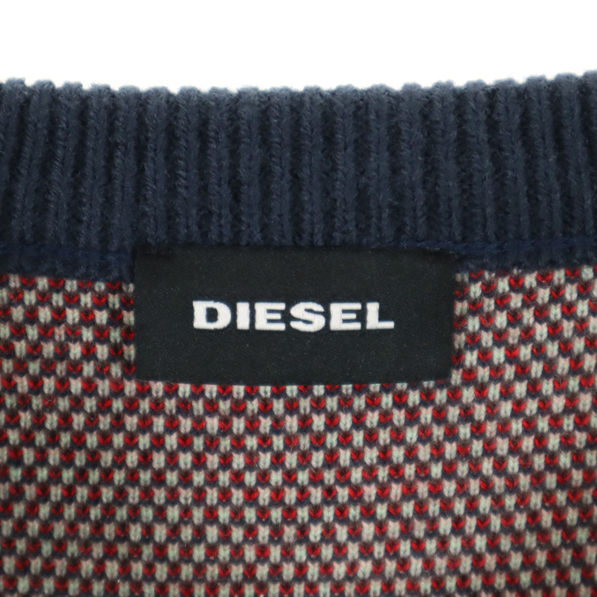 美品 DIESEL ディーゼル OH SHEEP クリスマス 長袖 セーター L ネイビー ニット サンタ メンズ