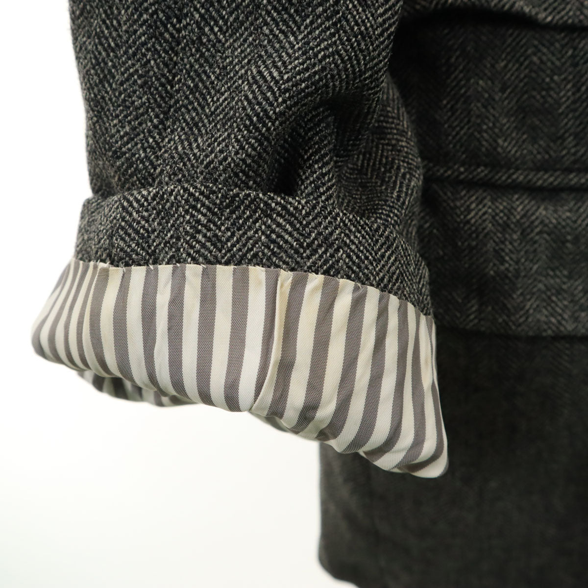 THOM BROWNE トムブラウン 90s オールド ヘリンボーン柄 テーラードジャケット グレー メンズ